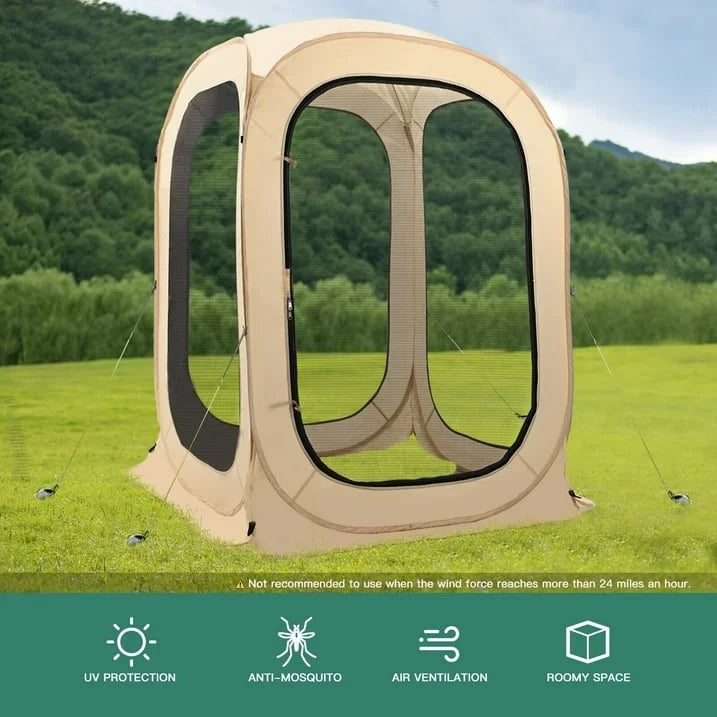 Lilypelle Instant Screen House 4.3' x 4.3' With Carry Bag