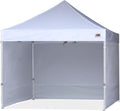 ABCCANOPY Easy Pop Up Canopy Tent With Sidewalls 10x10 Ft White - Commercial Series
