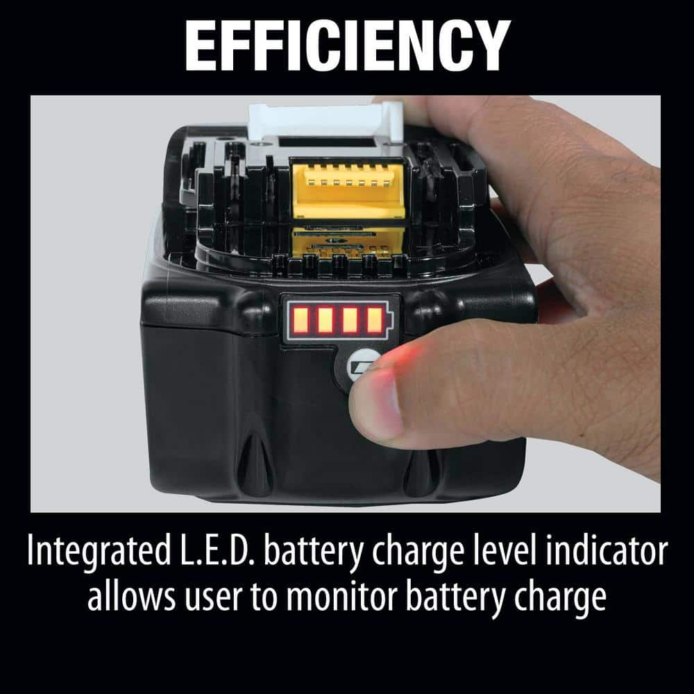 Makita 18V LXT 5.0Ah Battery And Rapid Optimum Charger Starter Pack With XAG04Z Brushless Angle Grinder - BL1850BDC2XAG04