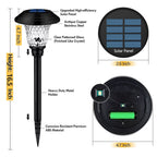 Solar Garden Landscape Lights, 8 Pack - Waterproof Glass Stainless Steel Auto-On/Off