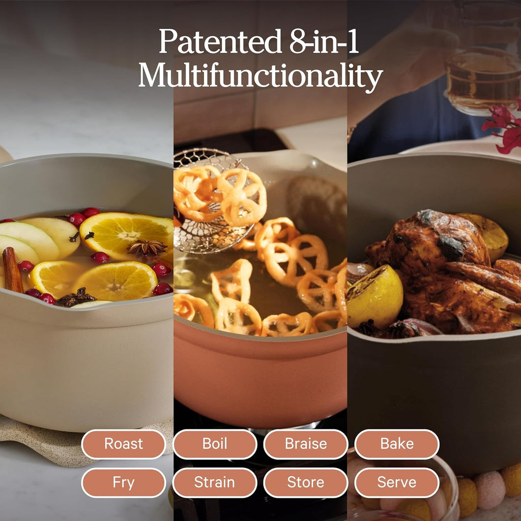 Our Place Perfect Pot 5.5 Qt Ceramic Pot With Lid And Spatula, Steam