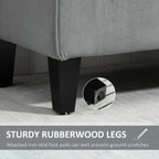 Button-Tufted Storage Ottoman Bench, Polyester and Rubberwood, 53.25in W x 17.75in D x 25.5in H