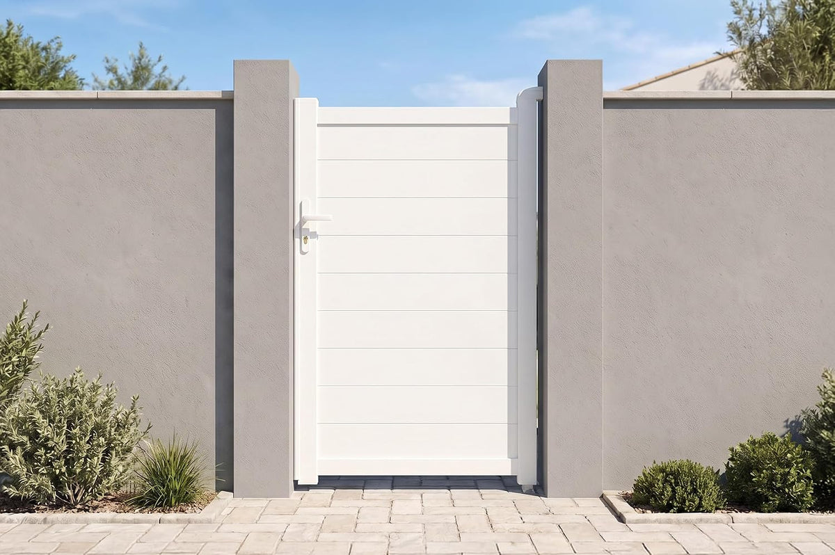 Casanoov Aluminium Folding Driveway Gate 4m x 160cm Grey - KIT-000024