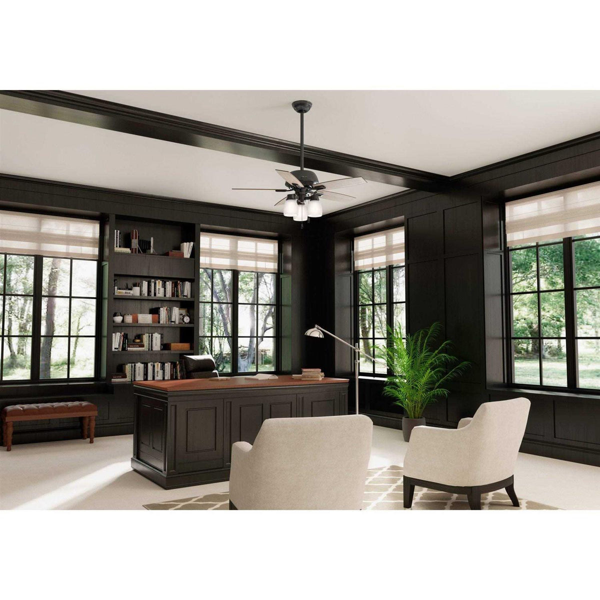 Hunter Ceiling Fan With Bowl Light Fixture And 44in Blades - Donegan