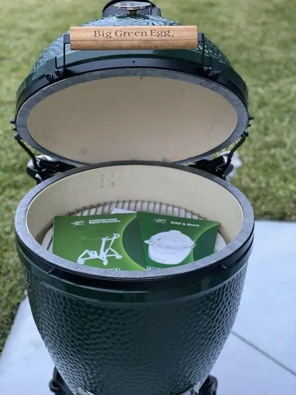 Big Green Egg Classic Ceramic Kamado Grill & Smoker Bundle, Green