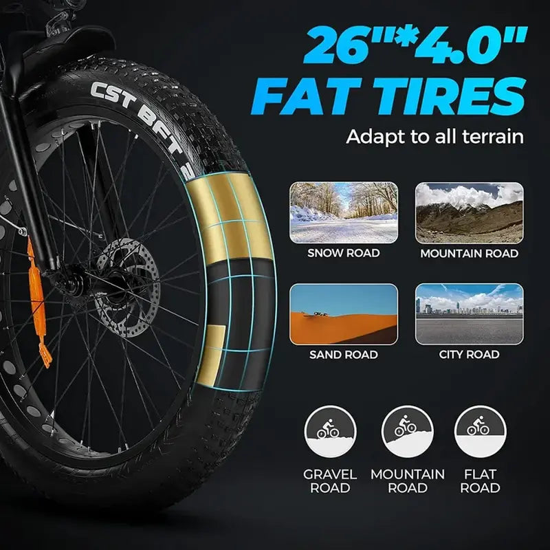 Electric Bike 48V/15Ah Lithium Battery - 750W