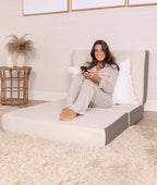 Milliard 6-Inch Memory Foam Tri-Folding Cot Mattress, 75 Inches x 31 Inches, Removable Cover, Non-Slip Bottom