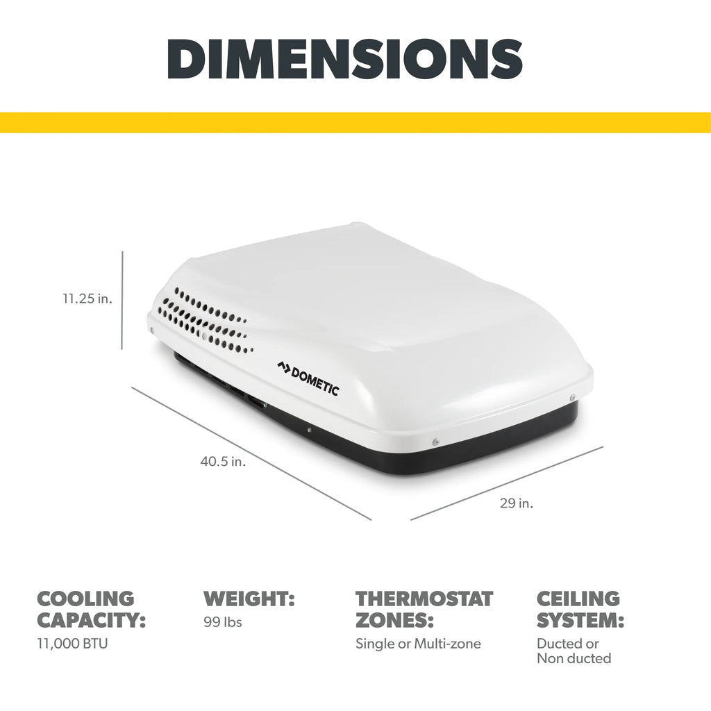 Dometic Penguin II Rooftop Air Conditioner, 11000 BTU, White - PENGUIN AC PW 410A