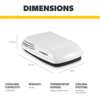 Dometic Penguin II Rooftop Air Conditioner, 11000 BTU, White - PENGUIN AC PW 410A