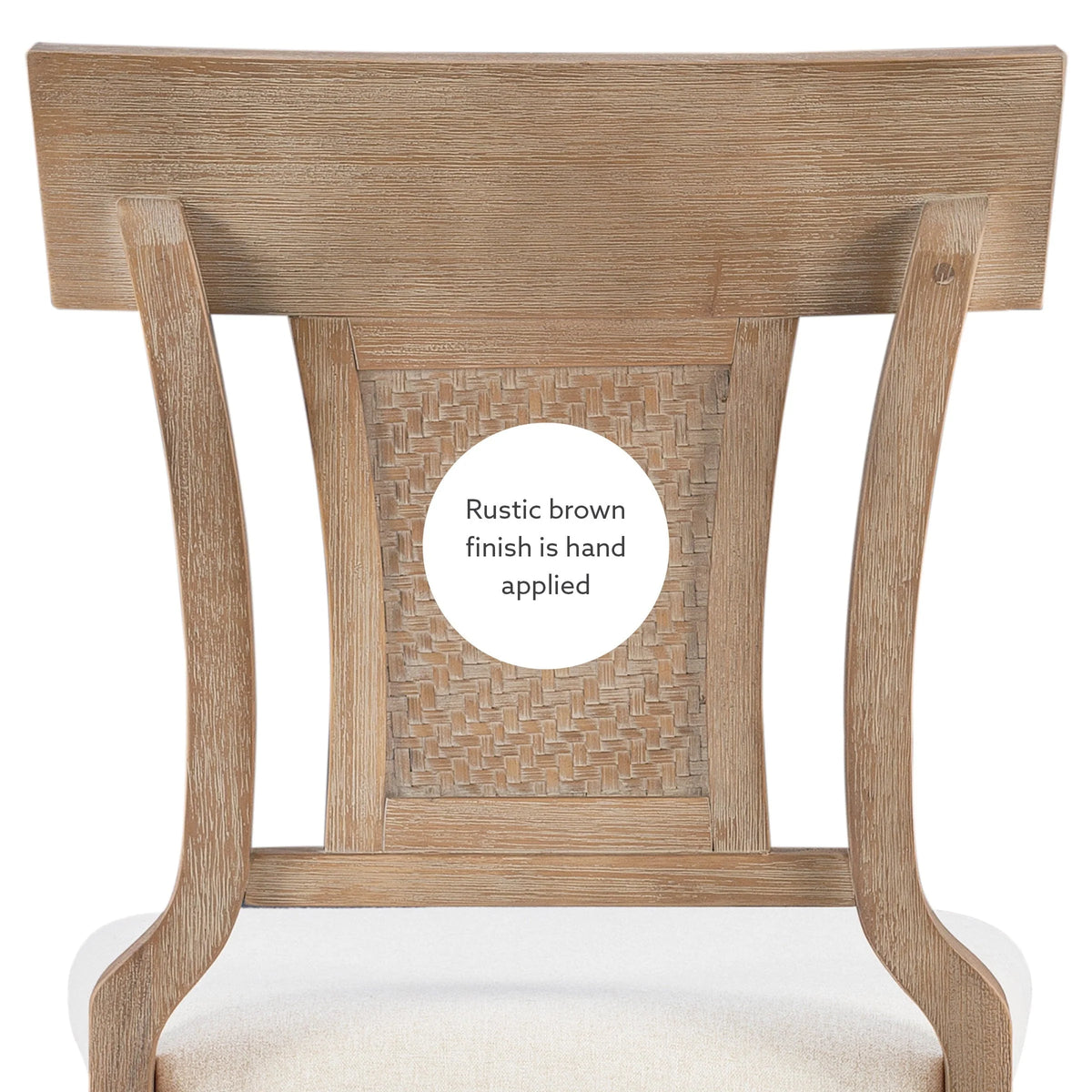 Linon Bar Stool 30 inch Rustic Brown Finish With Beige Fabric - Rylan