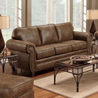 Sedona Sofa With Faux Leather Microfiber Upholstery - 88 W