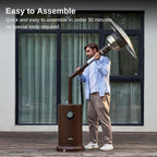 EAST OAK Patio Heater 50 000 BTU Bronze 31.9 in x 31.9 in x 86.6 in