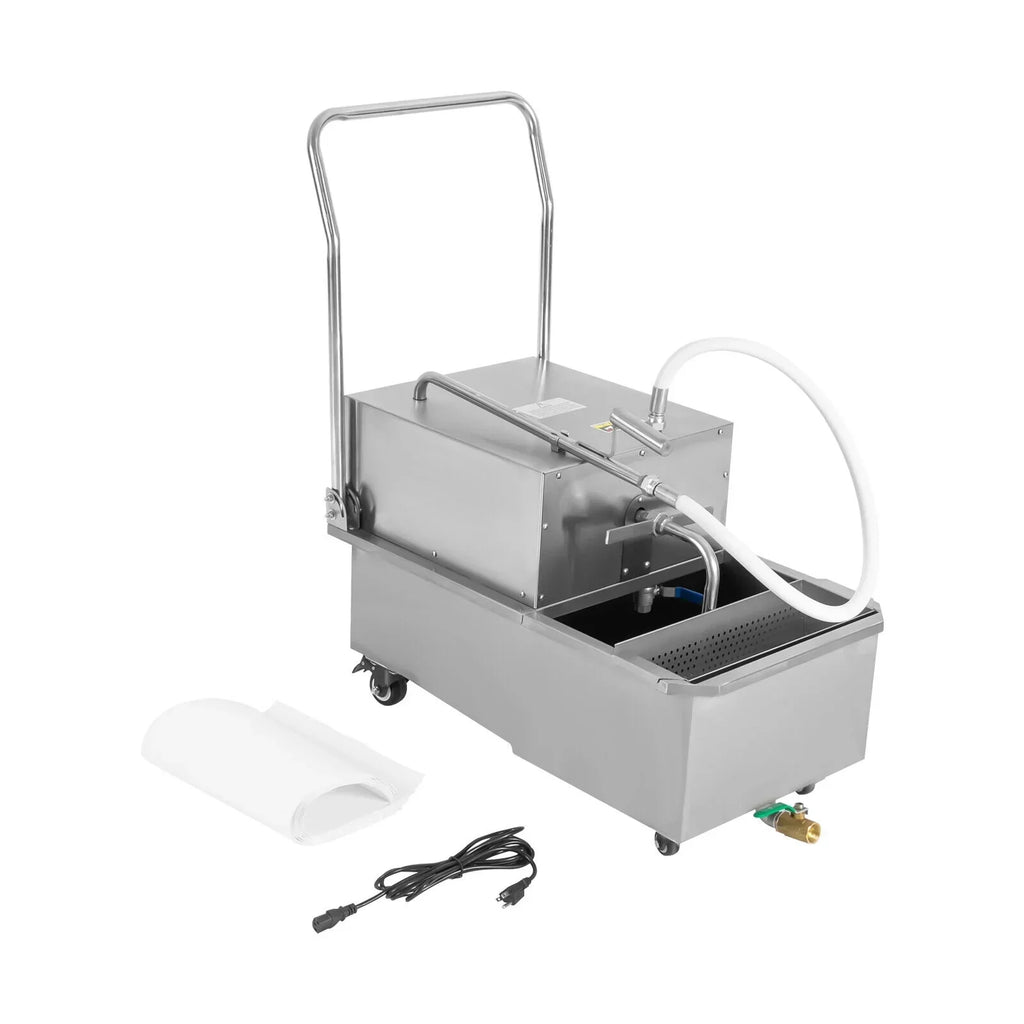 Miumaeov Commercial Fryer Oil Filter Cart 55L/14.5 Gal