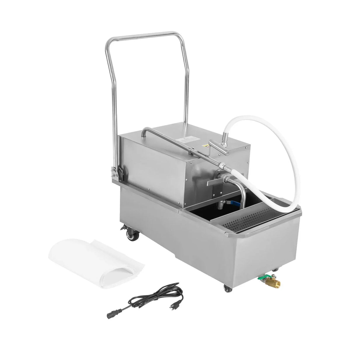 Miumaeov Commercial Fryer Oil Filter Cart 55L/14.5 Gal