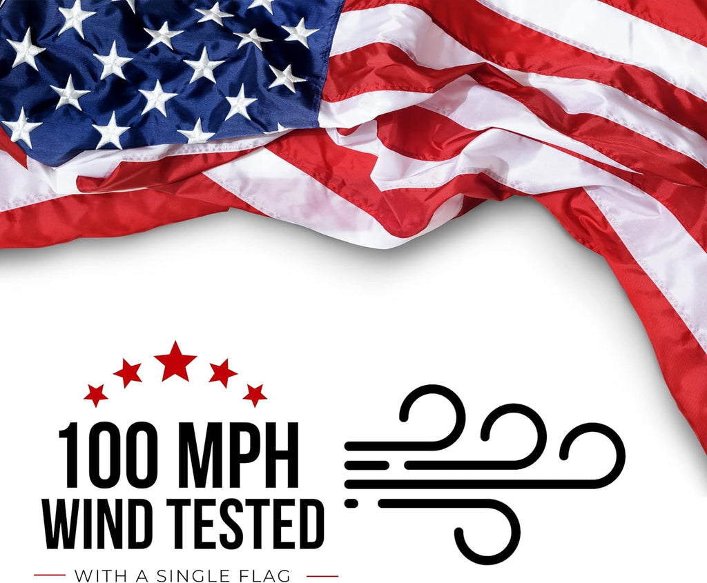 Service First Telescoping Flagpole Kit, 25FT, Black, 3x5 Printed USA Flag - Freedom Edition