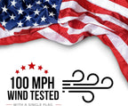 Service First Telescoping Flagpole Kit, 25FT, Black, 3x5 Printed USA Flag - Freedom Edition