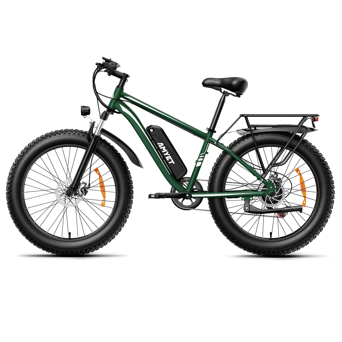 AMYET 26 x 4 Fat Tire Electric Mountain Bike, 48V 15Ah, 7-Speed - EB26