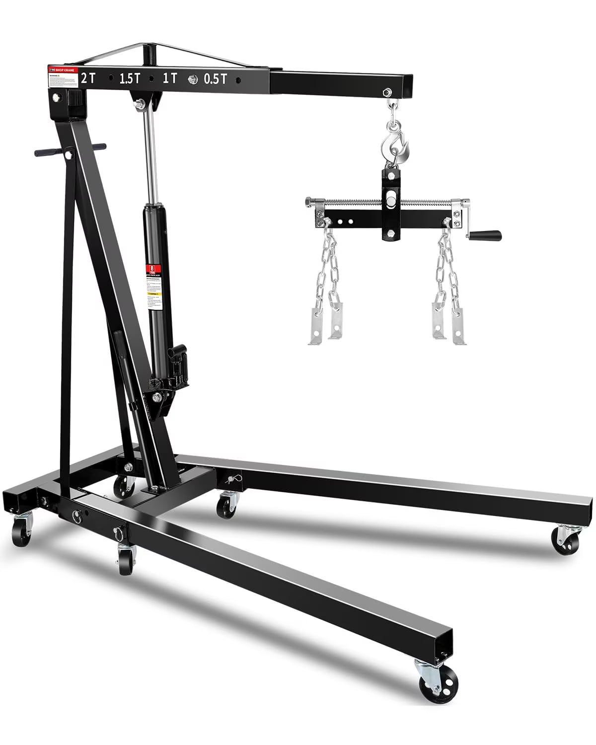 Garvee 2 Ton Hydraulic Folding Shop Crane Engine Hoist With Lever