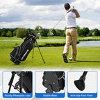 Costway Men's Complete Golf Club Set 10 Pieces With 460cc Alloy Driver
