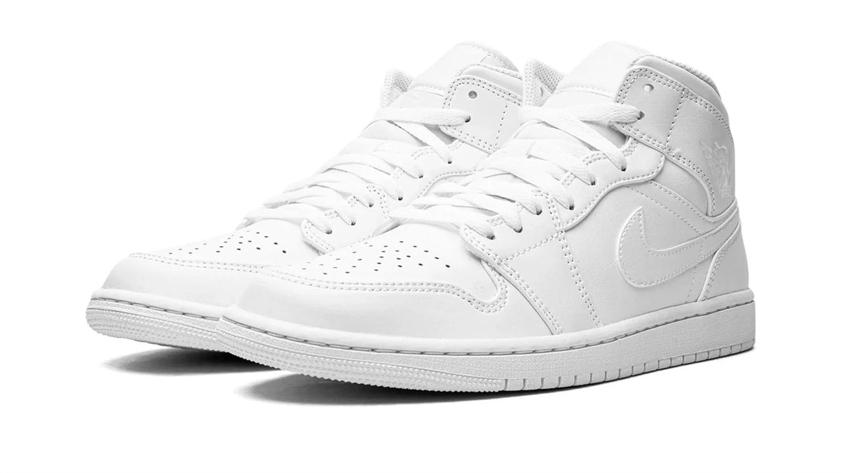 Air Jordan 1 Mid Triple White Lifestyle Shoes