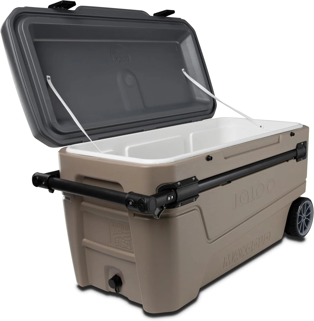 Igloo Wheeled Cooler 110 Qt Sandstone - Sportsman Glide