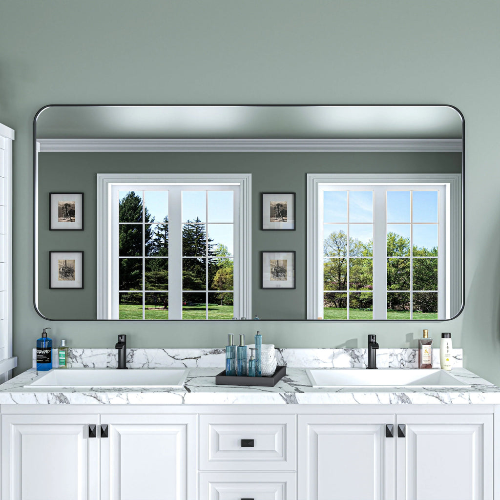 Aluminum Alloy Rounded Corner Wall Vanity Mirror