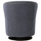 Bailey Street Home Swivel Chair, 32 inch, Dark Charcoal Gray/Antique Brass Finish - 208-Bel-4190615