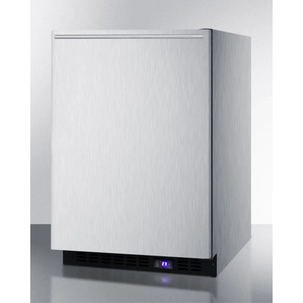 Frost-Free Built-In Undercounter All-Freezer With Stainless Steel Wrapped Exterior And Horizontal Handle