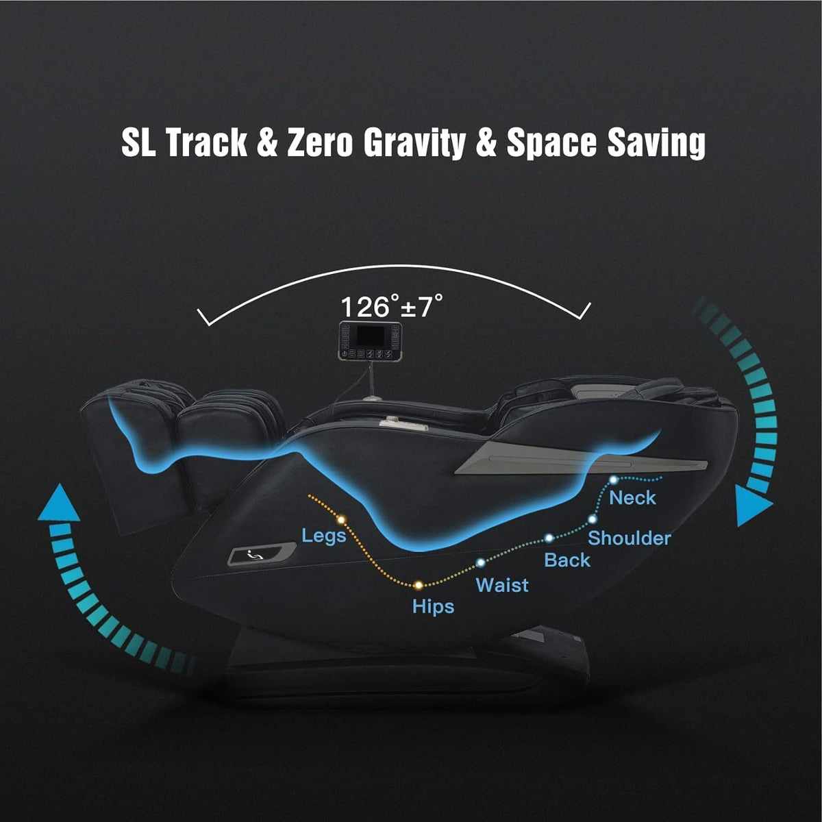 MYTHIA Full Body Zero Gravity Massage Chair With 3D Massage, Heat, Foot Rollers, Bluetooth And USB Charging - MD906