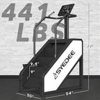 syedee Stair Stepper With LED Screen, 12 Workout Programs, 441LBS, 24-164 Steps/Minute, White