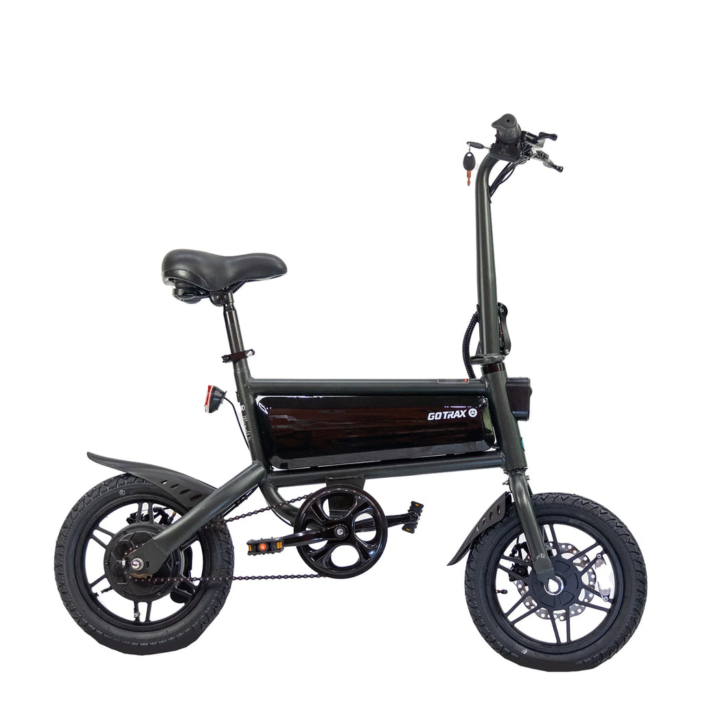 GOTRAX Folding Electric Bike For Adults And Teens, 14 inch, 250W, 15.5 mph, 15 Miles, Black - S2