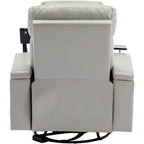 Power Home Theater Recliner Chair, 34.6 D x 38.2 W x 41.4 H, 110-160 Recline, 270 Swivel