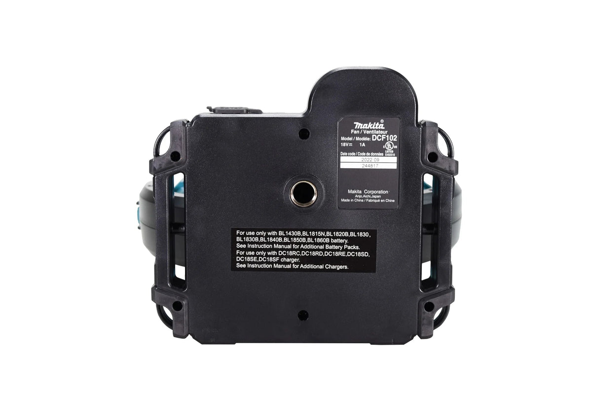 Makita Cordless Fan, 7-1/8 in, 3-Speed, 18V Max LXT