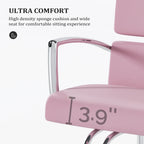 OmySalon Salon Chair With Hydraulic Pump, Pink, 360 Degree Swivel