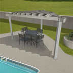 Sojag Aluminum Frame Pergola With PVC-Coated Canopy, 10 ft x 10 ft, Grey - Lima