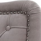 Bailey Street Home Accent Chair, 31 inch, Champagne Velvet, Antique Nickel/Brushed Nickel Finish - 208-Bel-3086994
