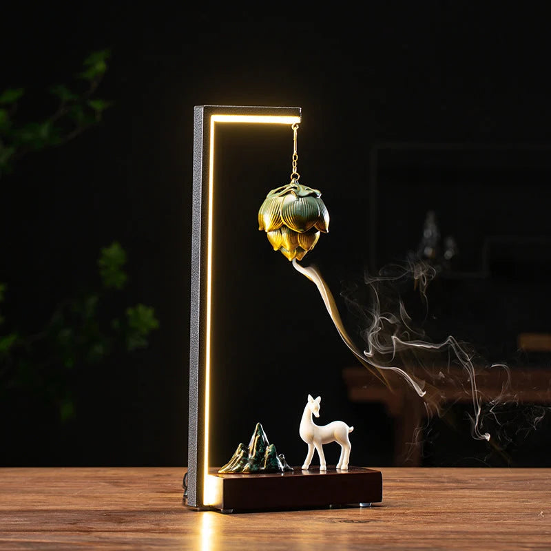 LED Backflow Incense Waterfall Burner - Hanging Design