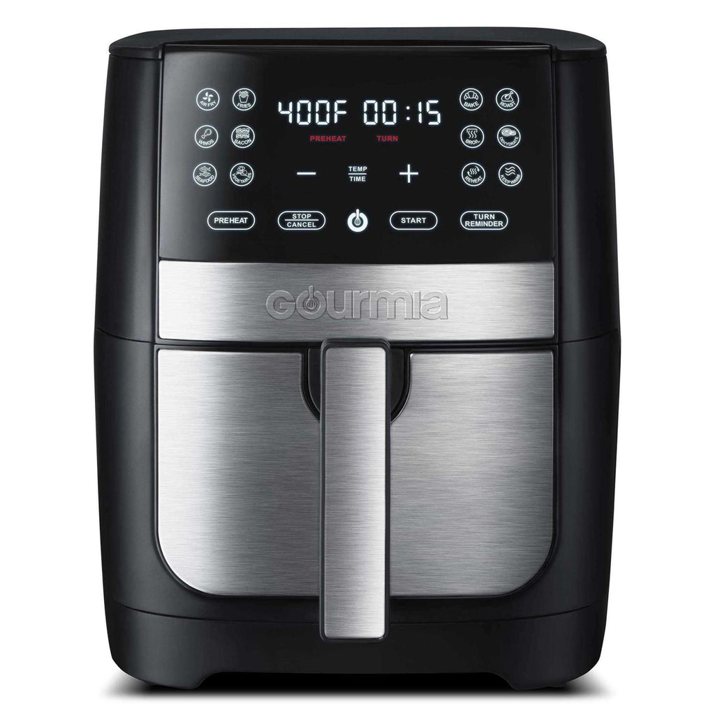 Gourmia Digital Air Fryer, 8-Qt. Black/Stainless Steel - GAF826