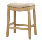 Ridge Home Goods 26 Inch Saddle Wood Counter Height Stool - Weathered Natural