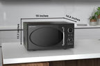 Emerson 0.9 Cu Ft 800W Retro Black Microwave Oven With Grill - MWRG0901BK
