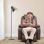 Electric Power Lift Recliner Chair With Leather Massage, Lumbar Heating, 8 Vibrating Nodes, Cup Holders And USB Port