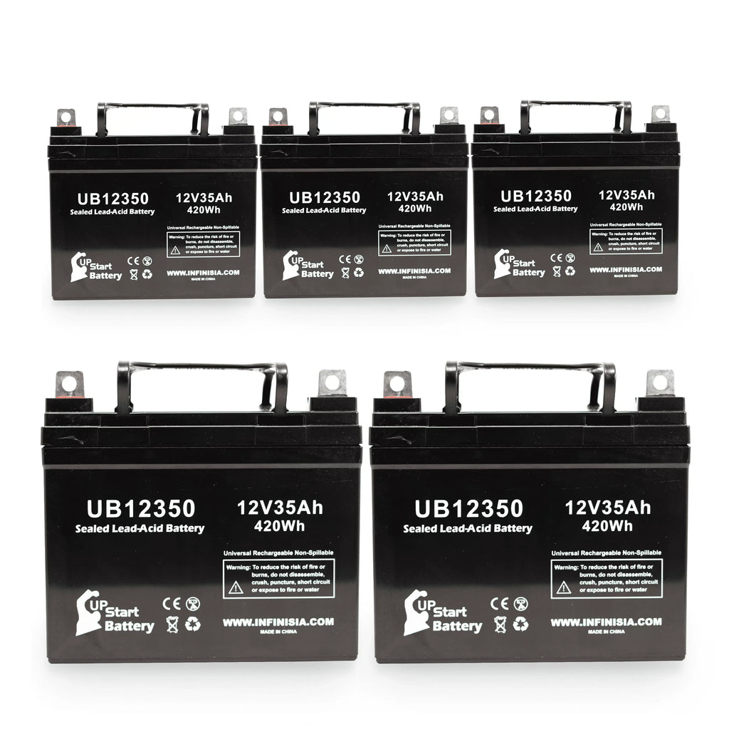 UpStart Battery Sealed Lead Acid Replacement Battery for Imc Heartway Escape H - UB12350, 12V 35Ah 35000mAh L1 Terminal, 5 Pack