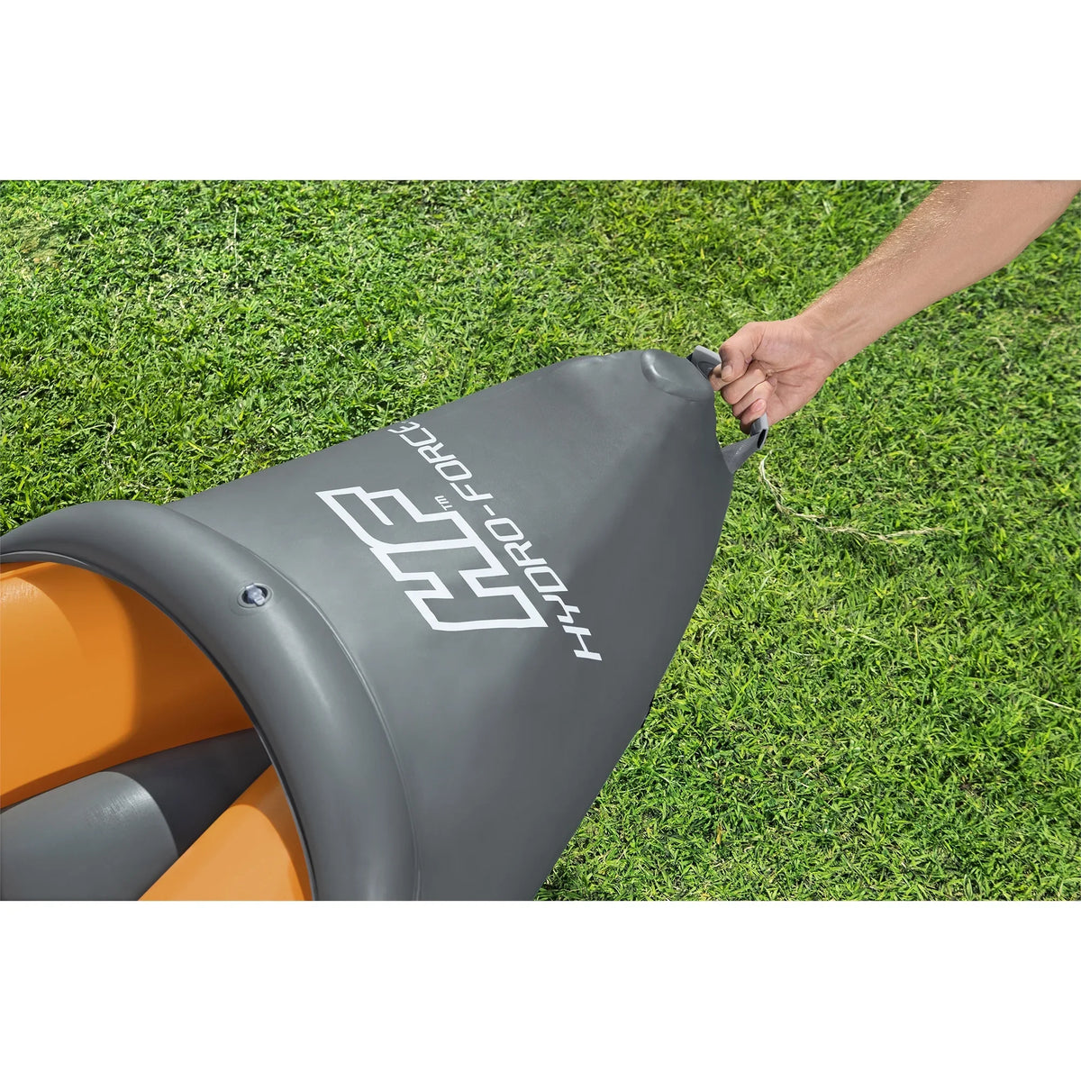 Bestway Inflatable Kayak Set With 2 Seats, Orange And Black - Hydro Force Lite Rapid X2