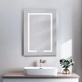 LED Bathroom Wall Cabinet With Single Door Mirror, White, 28*20in