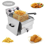 BAYUELSWU Electric Deep Fryer With Basket, 12.5Qt Stainless Steel Single Tank, 8L Basket