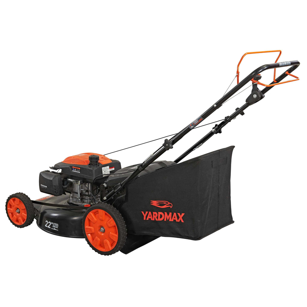 YARDMAX 22 in 201cc 6-Speed CVT RWD 3-in-1 Self-Propelled Gas Lawn Mower - YG2760