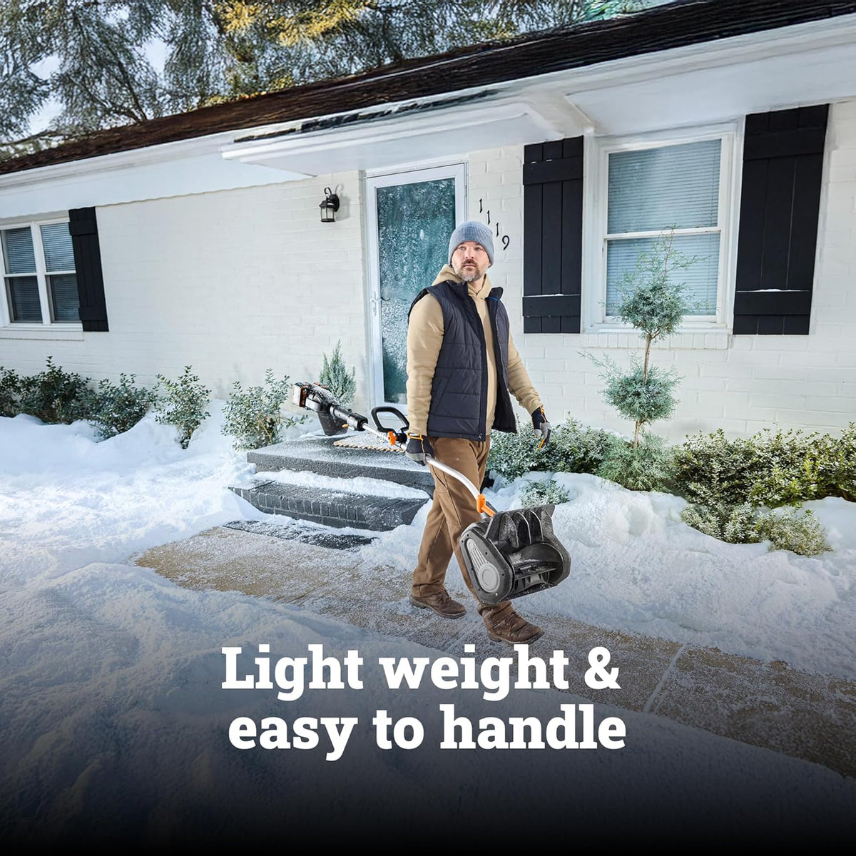 WORX Nitro 40V 12in Cordless Snow Shovel With 2 x 4.0 Ah Batteries And Charger - WG460