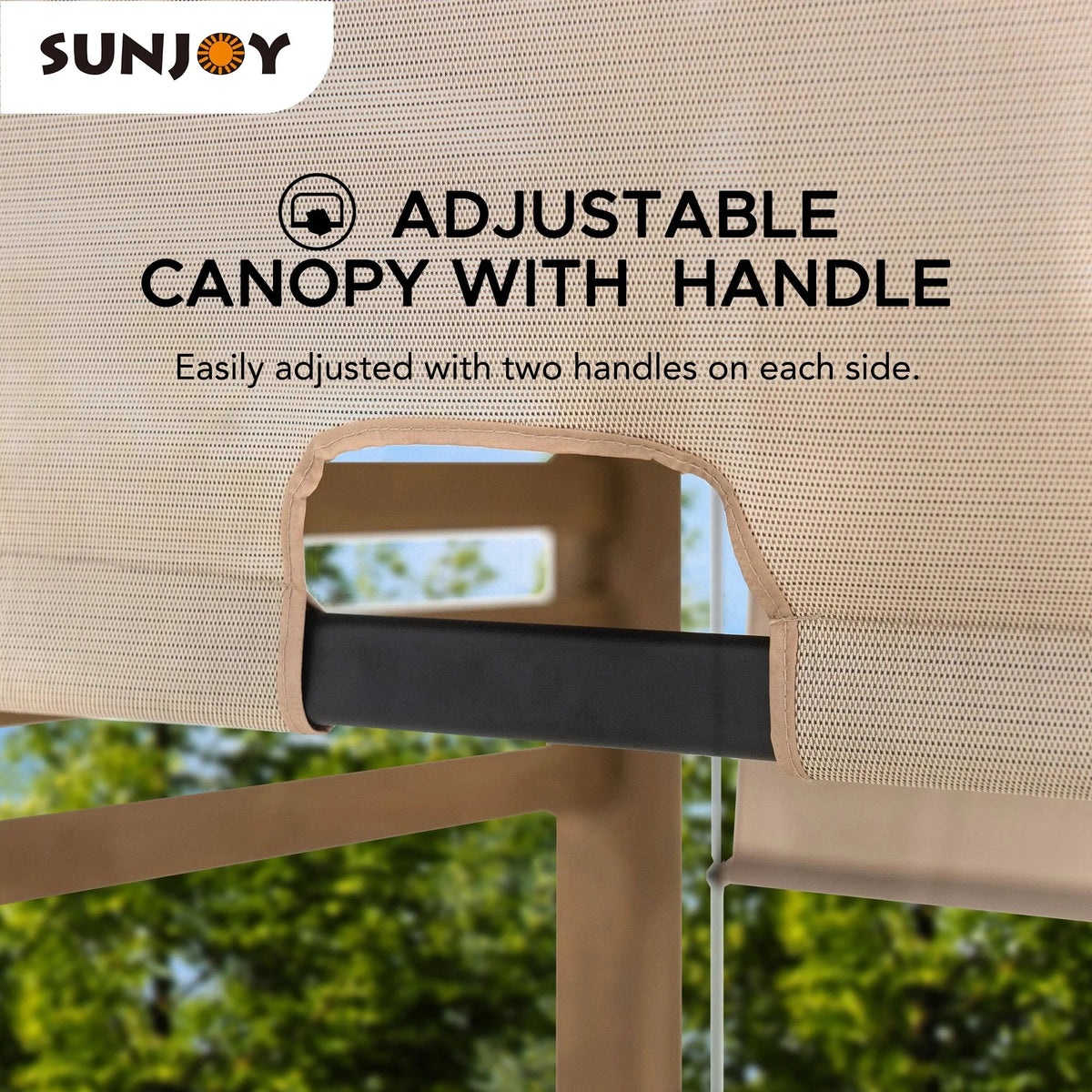 Sunjoy Cedar Wood Hot Tub Pergola 10 x 11 ft With Adjustable Canopy And Privacy Screen