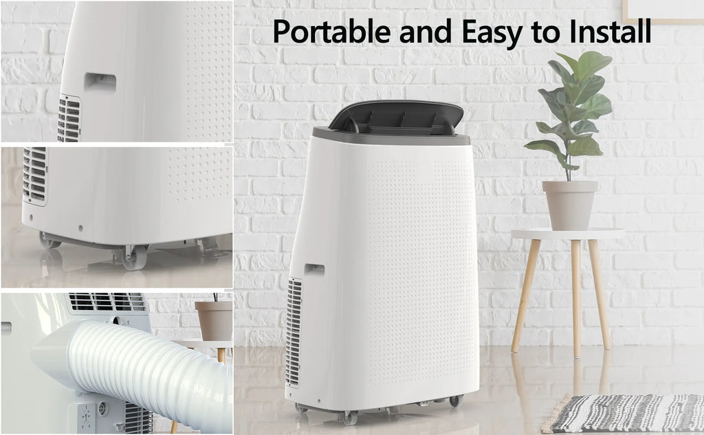 BLACK+DECKER Portable Air Conditioner 14,000-BTU 3-Speed 1,250-Watt With Remote - BPP10WTB