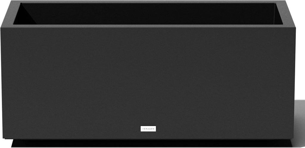Veradek Rectangular Planter, Large, 16 in x 15 in x 38 in - Block Series Long Box